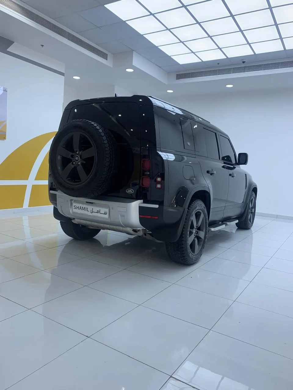 Land Rover Defender rear — ceramic coating finish Sharjah