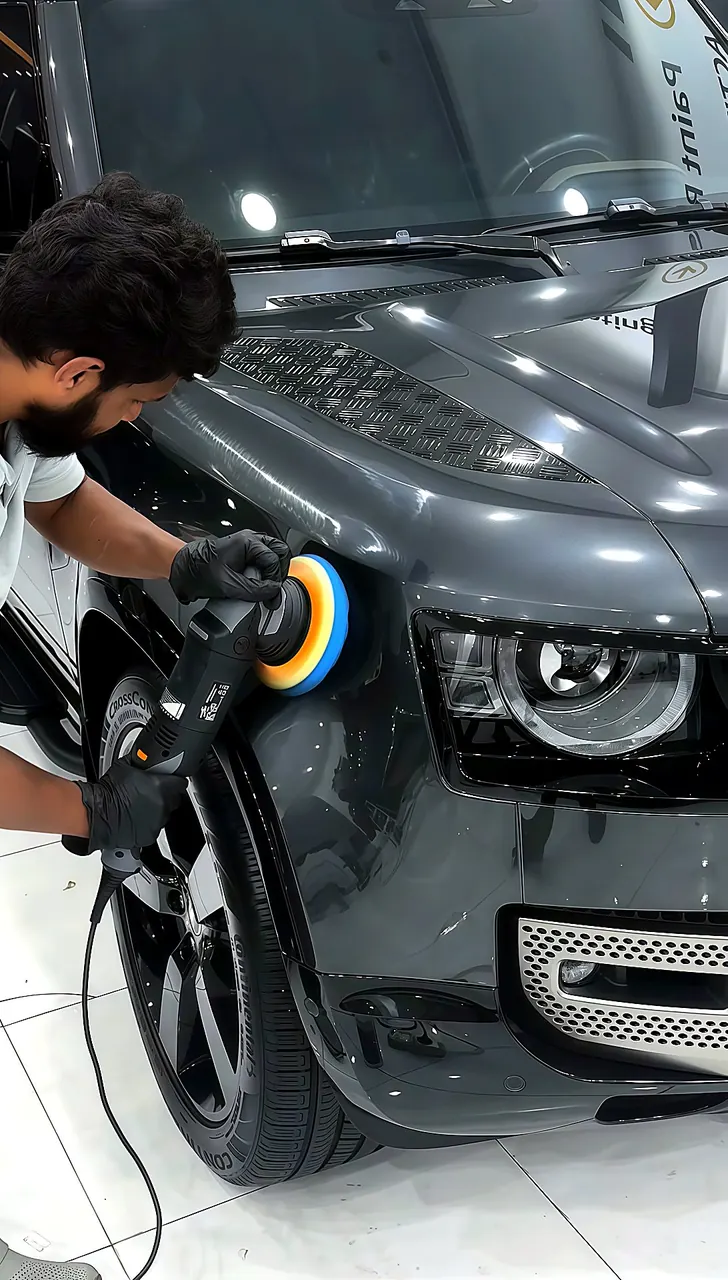 Ceramic coating prep on Land Rover Defender — Shamil Trading