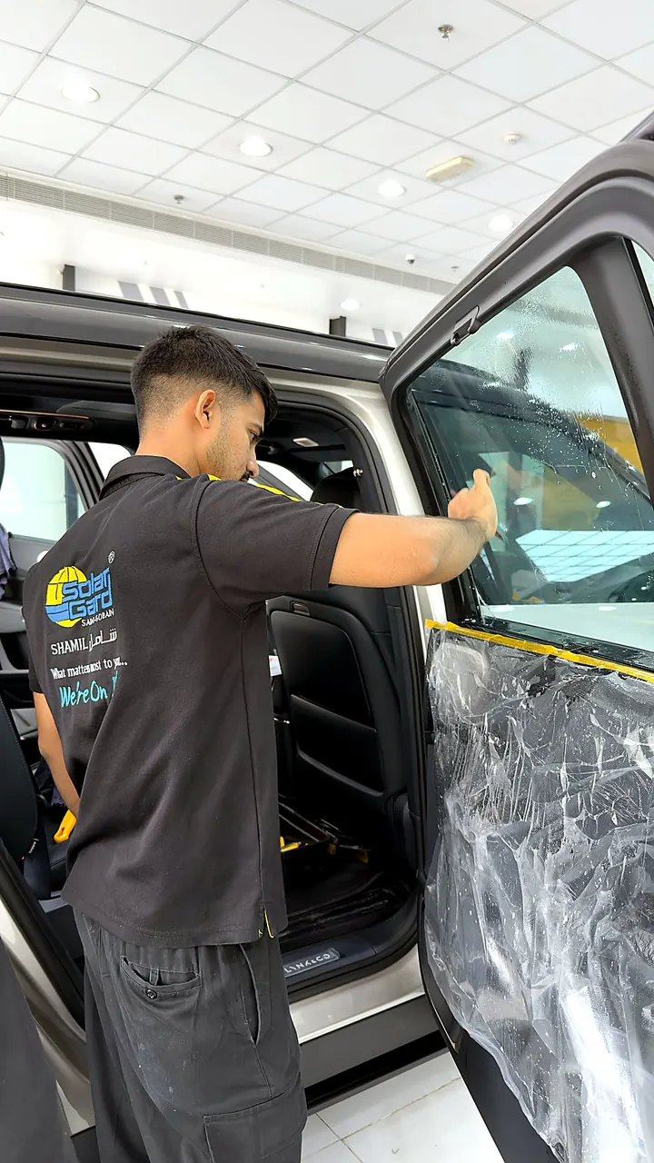 Solar Gard classic window tint — precision film installation, Shamil Trading